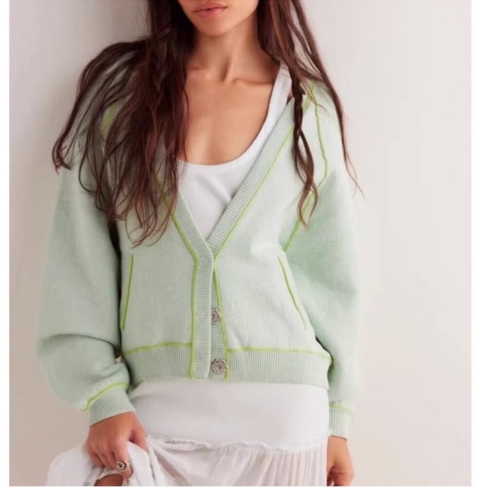 We The Free Midnight Cardi. Aloe Lime Combo Small